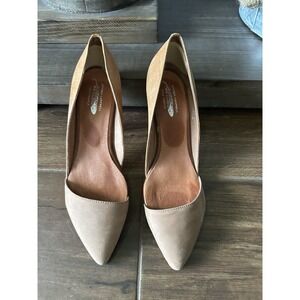 Jeffrey Campbell x Free People Heels Sz 8 Two Tone Brown Nude Leather Pumps